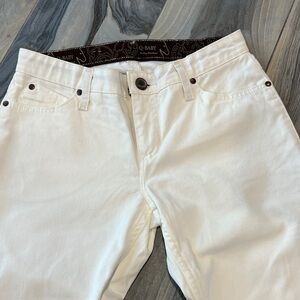 Wrangler Q-Baby White straight leg Jeans